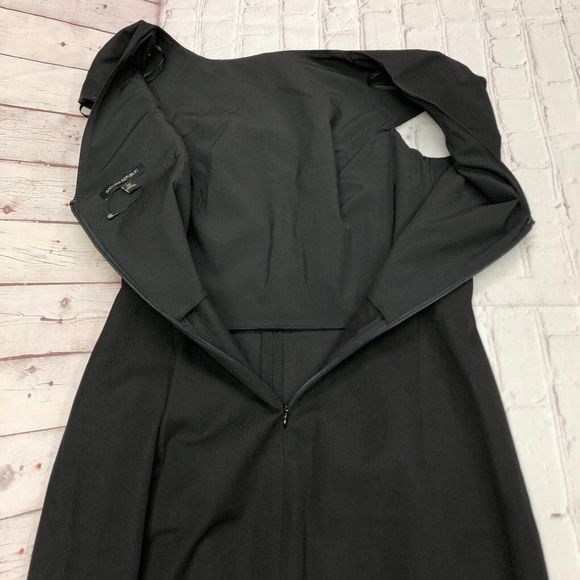 Banana Republic Women Cap Sleeve Sheath Dress Size 10 Cotton Blend Black B211 -3 - Picture 8 of 14